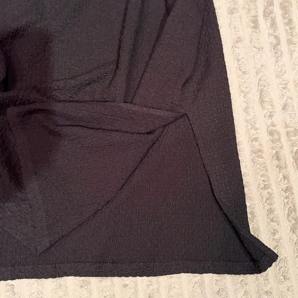 Motherhood Maternity Black Textured Sleeveless Midi Dress Side Slit Large - Image 7