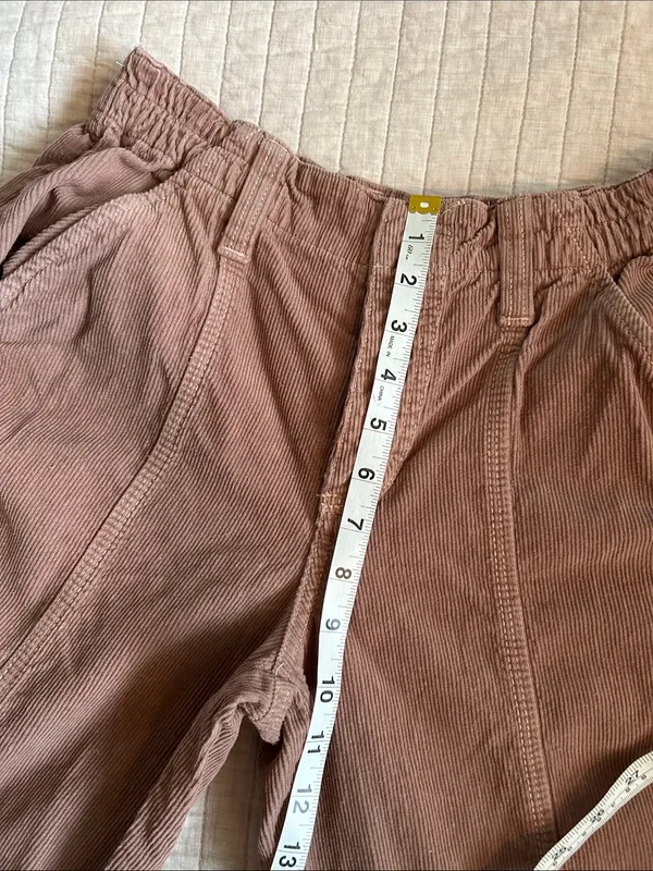 Urban Outfitters BDG Mauve Y2K Corduroy Low-Rise Cargo wide leg cotton Pants S - Image 5
