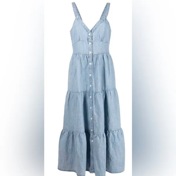 NWT Levi’s Sabine denim tiered Prairie dress - Image 3