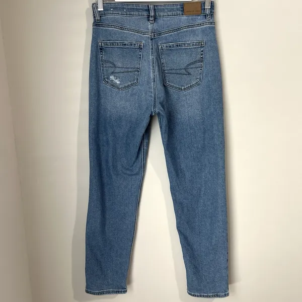 American Eagle Stretch Mom Jeans High Rise Women's Size 4 Regular Medium Wash - Image 4