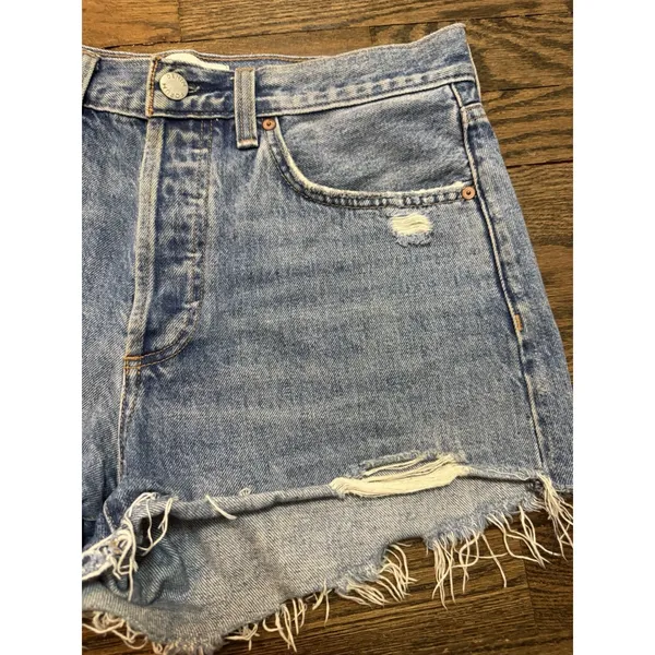 Denim Forum From Aritzia The Boyfriend Short High Rise Cut Off Short Sz 27 - Image 5
