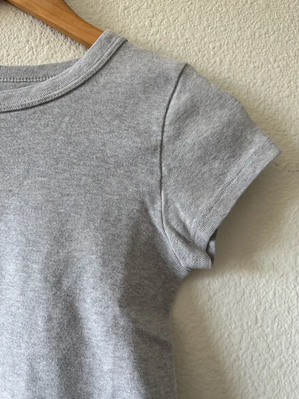 Brandy Melville Grey Baby Tee - Image 2