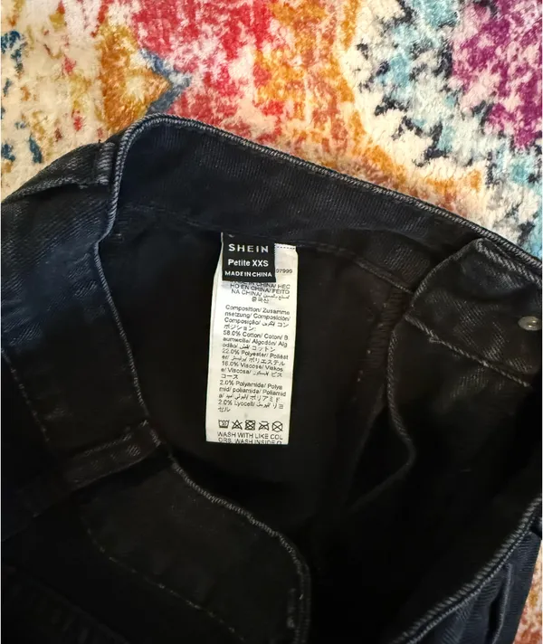 SheIn black jean skort - Image 3