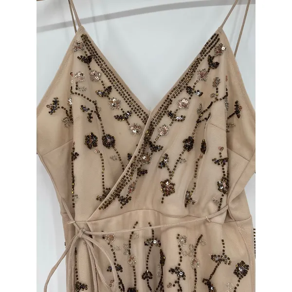 Altar'd State‎ L Analia Beaded Babydoll Mini Dress Size XS Y2K Forest Fairy - Image 3