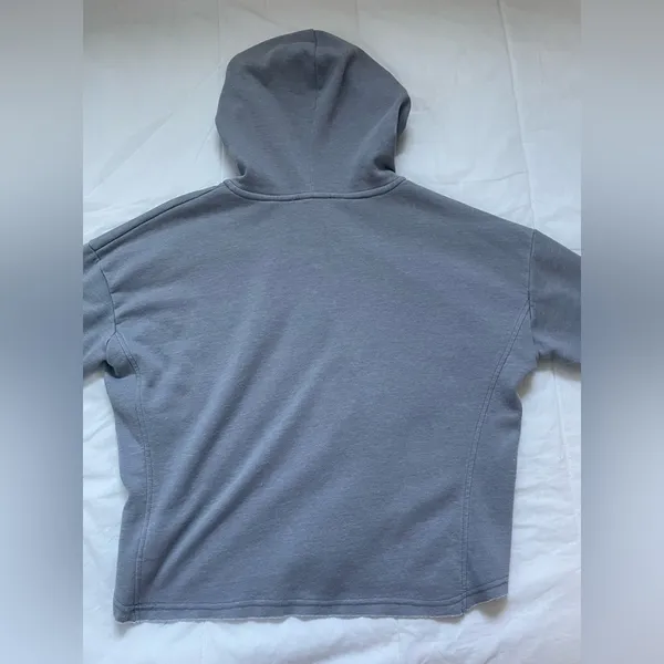 And Now This Cropped Grey Hoodie - Image 2