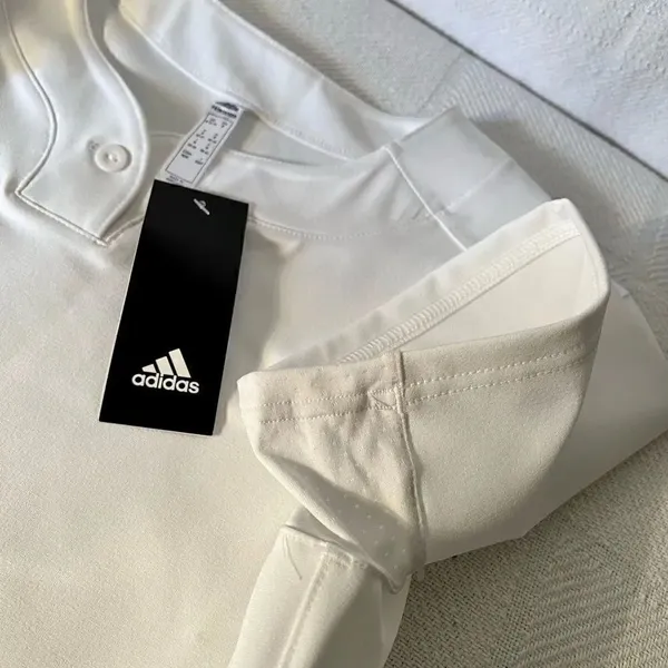 Adidas Women’s Top Jersey w Button And Vented Underarm NWT. - Image 5