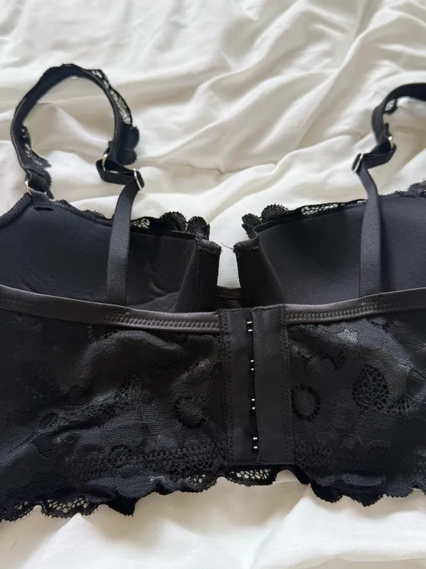 Aerie black daisy lace bra top - Image 3