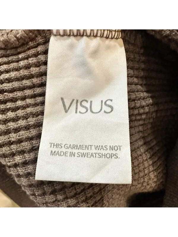 VISUS Brown Waffle Knit Pullover Sweatshirt Top – Size XS/S – Ethically Made - Image 11