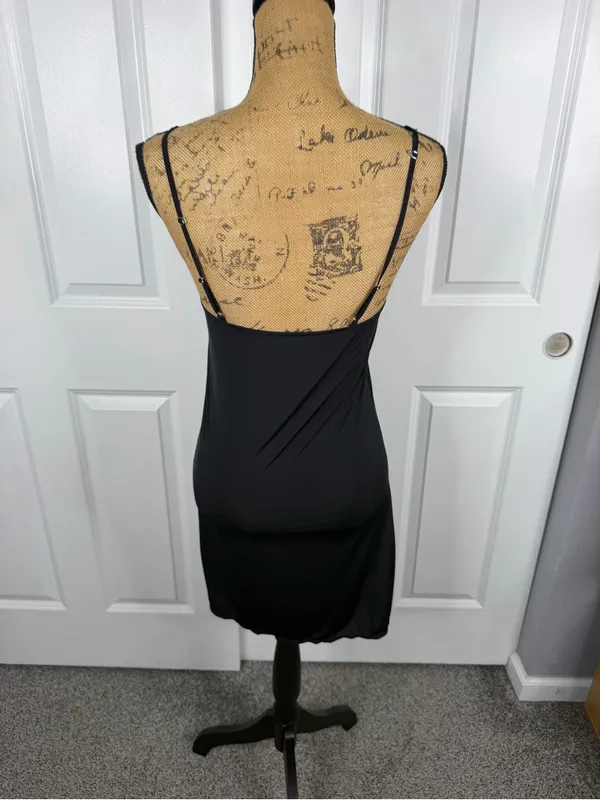 Jockey Black Convertible Strap Slip Dress Nightgown Size S - Image 4