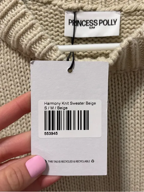 Princess Polly Harmony Sweater Beige NWT - Image 5