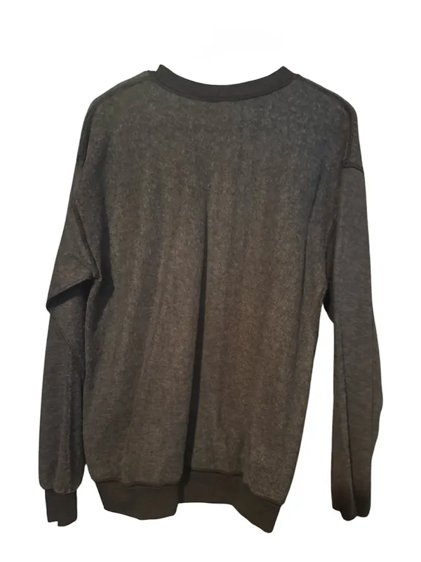 Like New Gray "SPOOKY" Inside-Out Crewneck Sweatshirt – Medium / Large - Image 4