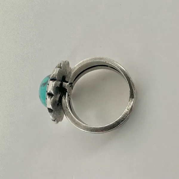 Premier Designs silver tone and turquoise blue Cabo ring - Image 6