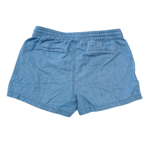 Point Sur Size Small Chambray Cotton Shorts Elastic Waist Drawstring Coastal - Image 4