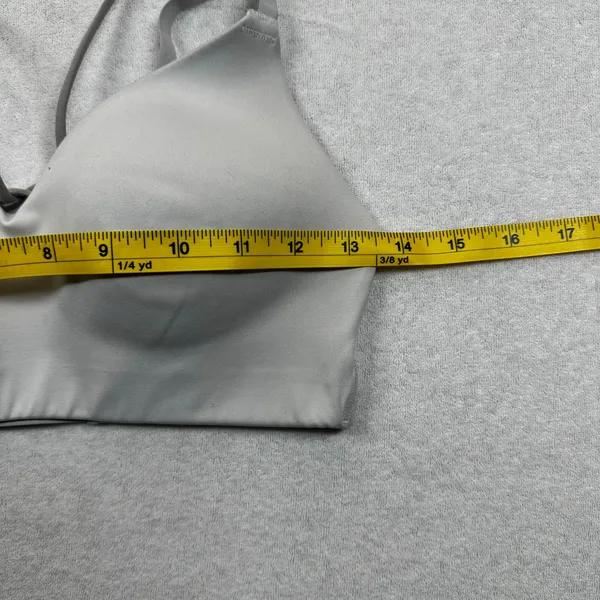 Gymshark Sports Bra White Strappy Back Padded Adjustable Straps Women’s XS S - Image 4