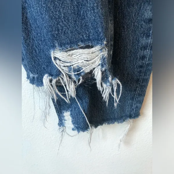 Agolde Riley High Rise Crop Distressed Hem Jeans Size 27 - Image 4