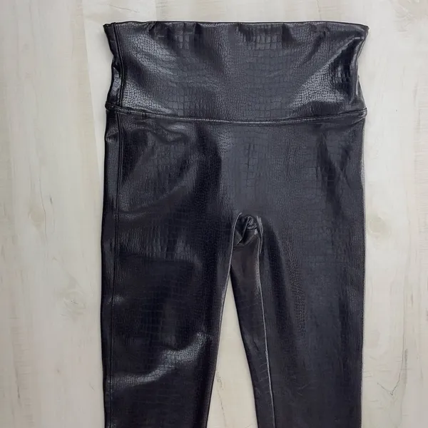 SPANX revolve anthropologie crocodile high rise brown leggings travel slimming - Image 3