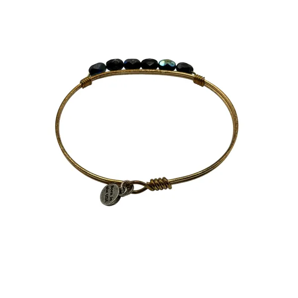 Luca + Danni Bangle Bracelet Gold Black‎ Blue Crystal Beaded Stackable L+S USA - Image 5