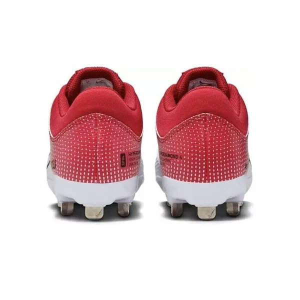 Nike Hyperdiamond 4 Pro Fastpitch Cleats Women 7.5 Metal Red White - Image 6