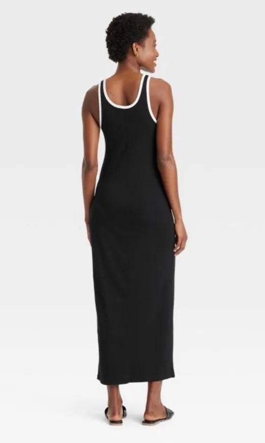 A New Day Women's Knit Midi Tank Dress - Cotton Modal Blend, Sleeveless Pullover, Roundneck, Bodycon Style - Image 2