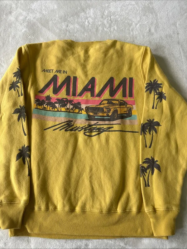 Ford Yellow Miami Crewneck Size XS - Image 2