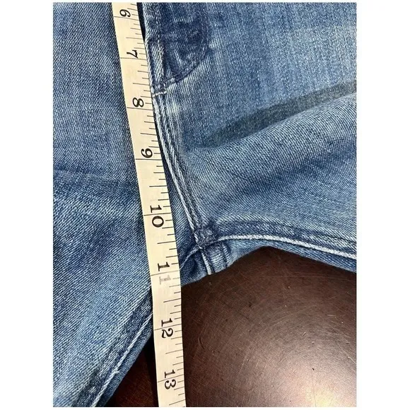 MOTHER Runaway Step Fray Jeans A Night In Havana High Rise Flare 29 - Image 15