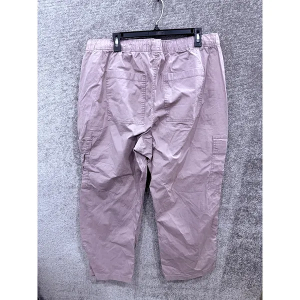 Hollister Womens Pants XXL Lavender Adjustable-Rise Baggy Cargo Wide Leg - Image 6