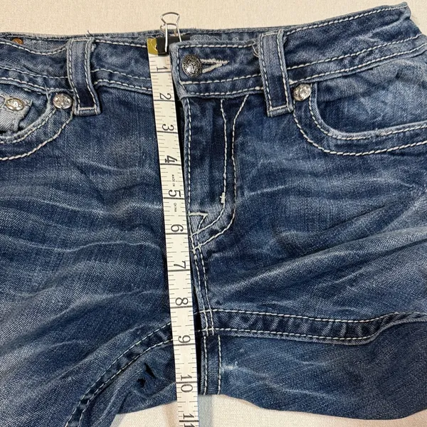 Miss Me Indigo Boot Cut Jeans with Embellished Pockets - Image 4