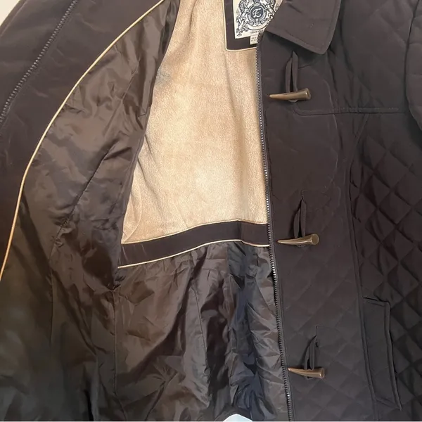 Espirit NWT Women's Brown Quilted Parka Jacket Size XL - Image 6