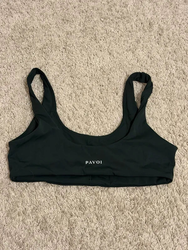 dark green pavoi workout top Size M - Image 3