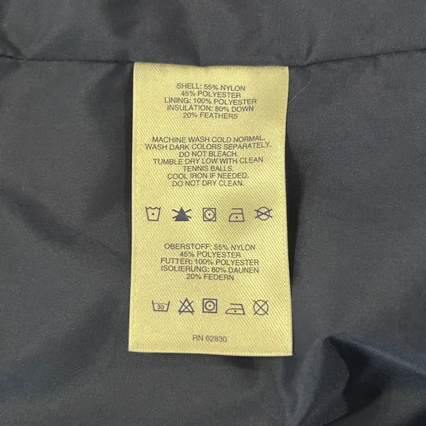 Lands' End Heather Blue Puffer Coat Hooded Winter Jacket 80% Down Gorpcore - Image 7