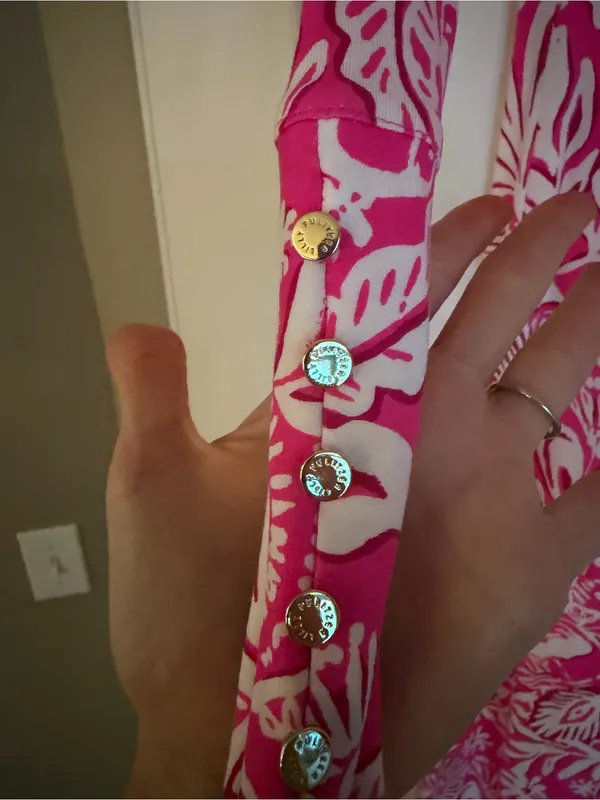Lilly Pulitzer BRYSON LONG SLEEVE MAXI DRESS, PASSION FRUIT PINK ABSOLUTELY FLAM - Image 3