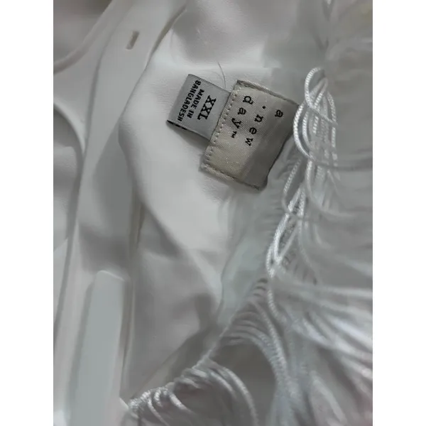 New Women’s A New Day Fringes Lined Dress Stretchy White size XXL - Image 4