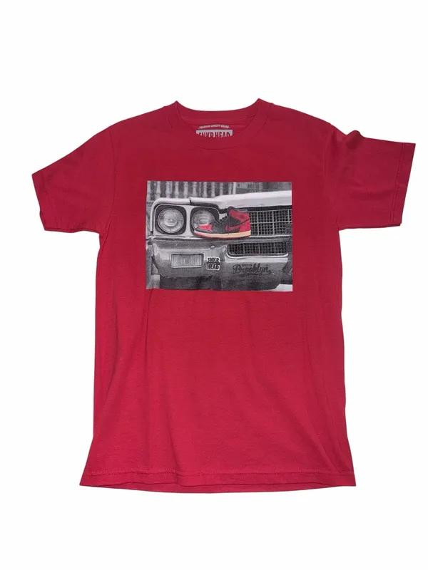Sneaker Head Brooklyn Red Graphic T-Shirt Jordan Sneaker Streetwear Size Small - Image 2