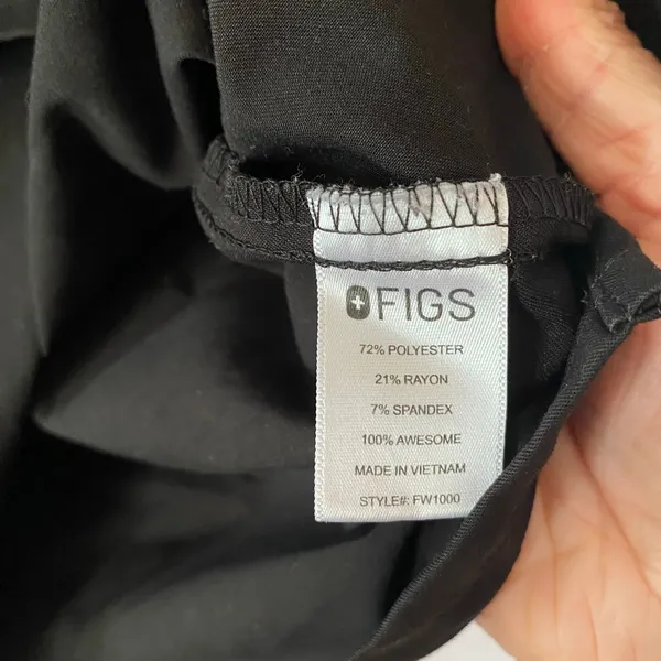 FIGS Black Catarina Scrub Top Uniform Nurse Doctor Medical Women's size XXL - Image 6
