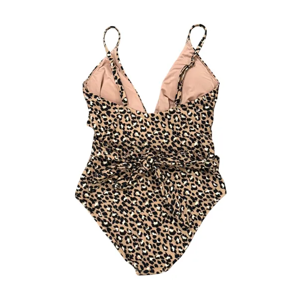 Aerie Leopard Full Coverage One Piece Swimsuit Size M - Image 3
