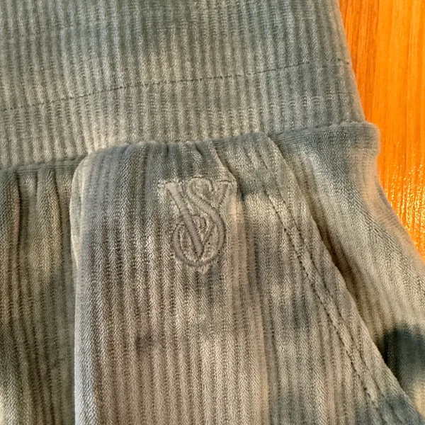 Victoria’s Secret on point velour‎ jogger pant teal ribbed size medium - Image 4