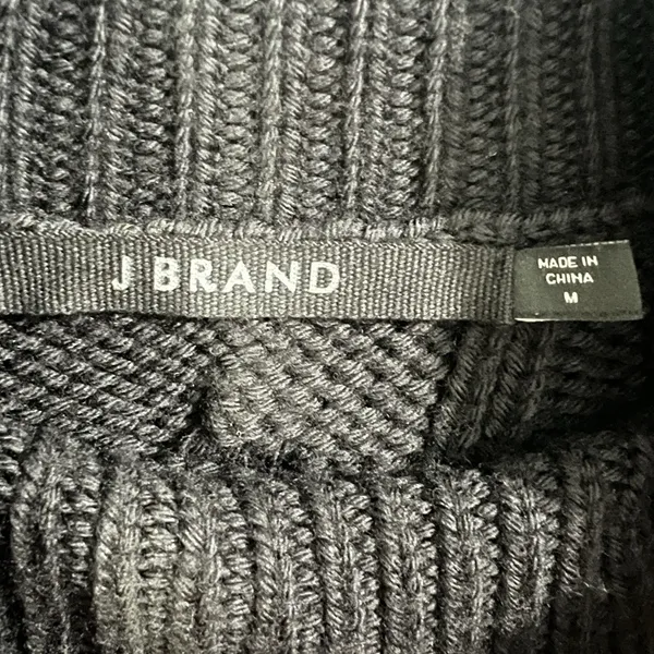 J Brand‎ Sweater Women's Medium Noella 100% Wool Cable Knit Turtleneck Chunky - Image 9