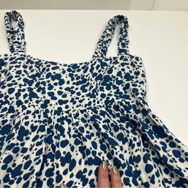 Reformation Serene Dress Womens Size 6 Rainey‎ Blue White Mini Festival *FLAW - Image 14