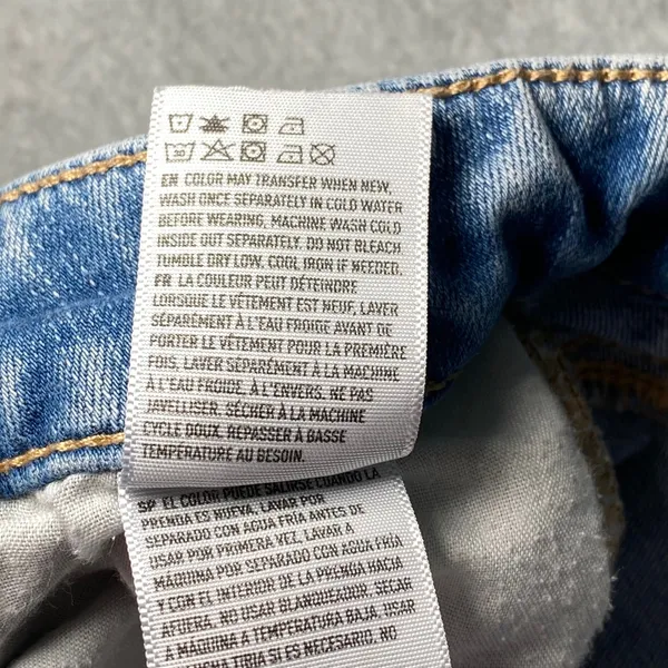 American Eagle Skinny Jeans Womens Sz 2 Light Wash Ripped Distressed EUC Stretch - Image 8