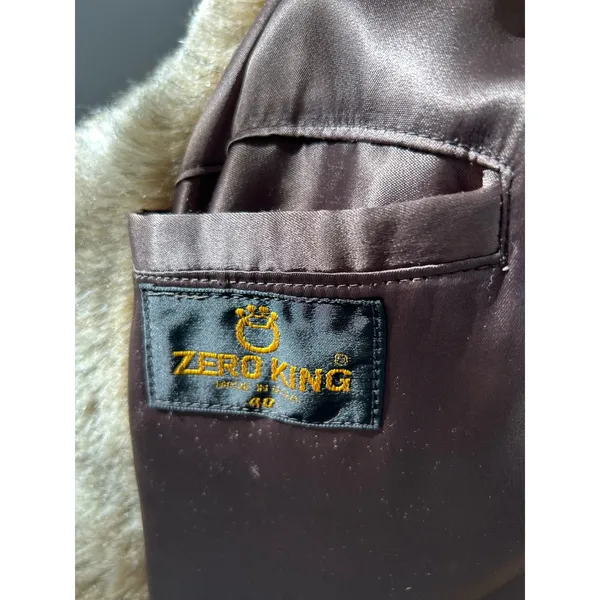 Vintage Faux Fur Taupe Brown Toggle Button Hooded Coat - Image 4