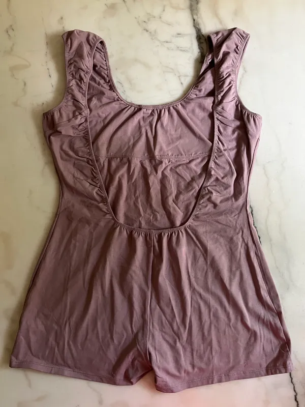 Free People Intimately Cotton Low Back Romper Purple Gray - Image 4