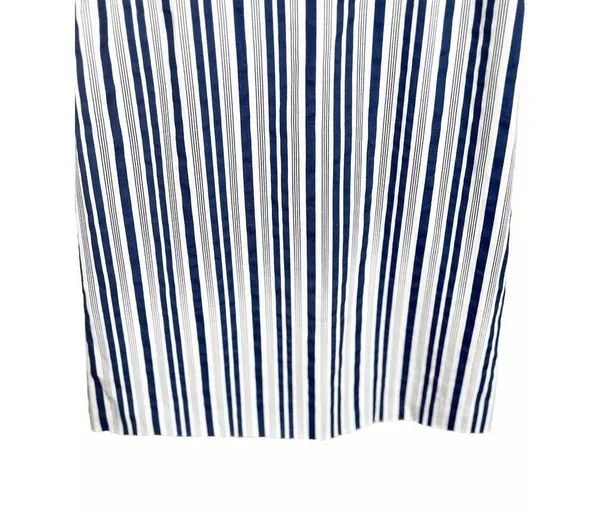Show Me Your Mumu Blue White Striped Aria Sleeveless Square Neck Mini Dress M - Image 9