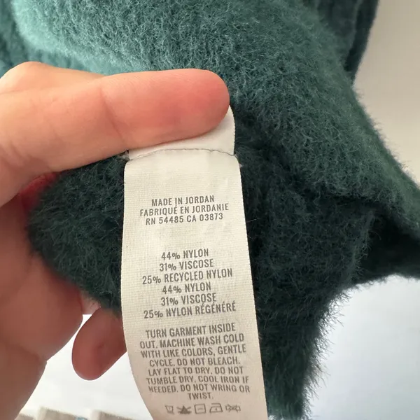 Aerie Emerald Green Fuzzy Soft‎ Buttercream Crew Sweater - Image 7