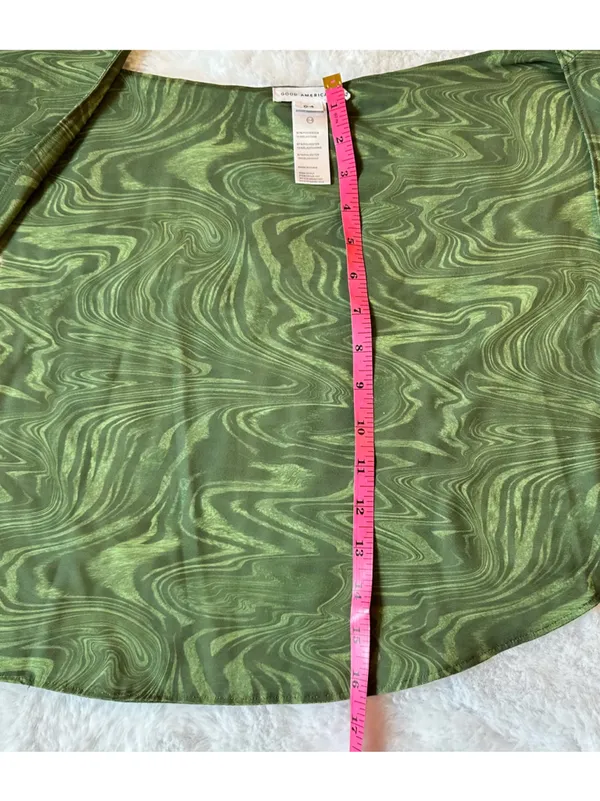 GOOD AMERICAN SET: Sarong & Tiny Ties Bikini Bottom • Pesto Swirl • Size Large 3 - Image 10
