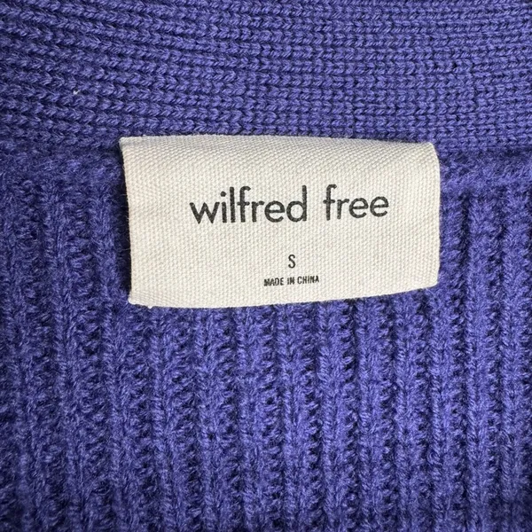 Artiza Wilfred Free Unwind cozy Wool Cardigan in Purple - Image 4