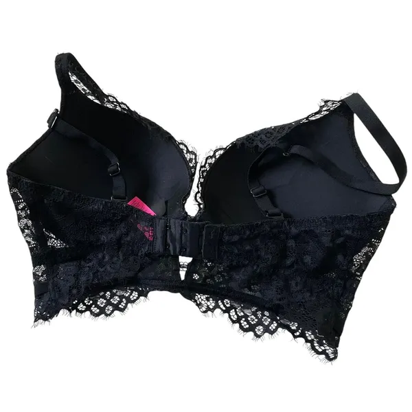 & Other Stories Black Lace Rhinestones Push Up Bra Women Size 34D | 52-16 - Image 4