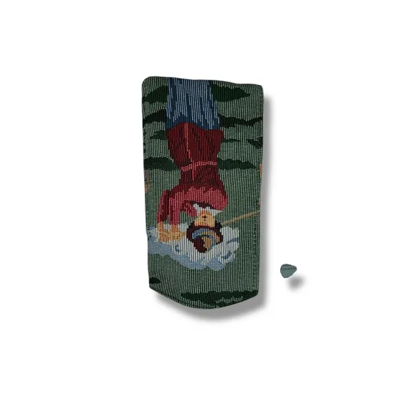 Redsetter Baggage Tapestry Eyeglass Case Vintage Style Needlepoint Outdoor Scene - Image 2