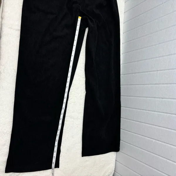Halara High Waisted Zipper Pocket Classic Corduroy Casual Black Pants Size L‎ - Image 13