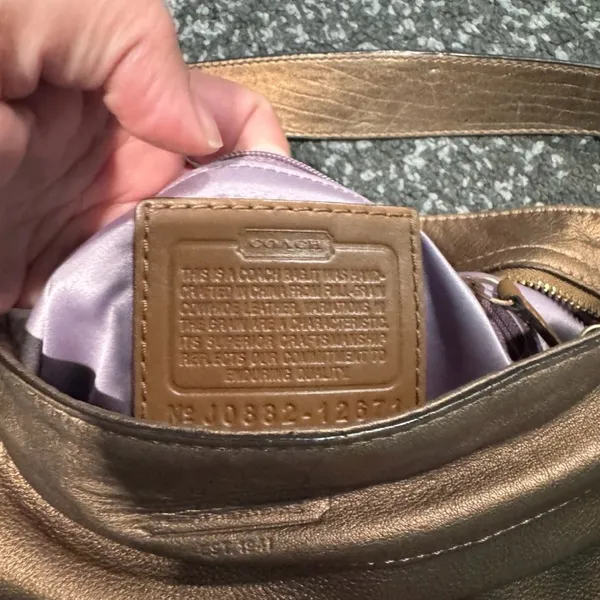 Coach Metallic Brown Shoulder Bag - Image 7