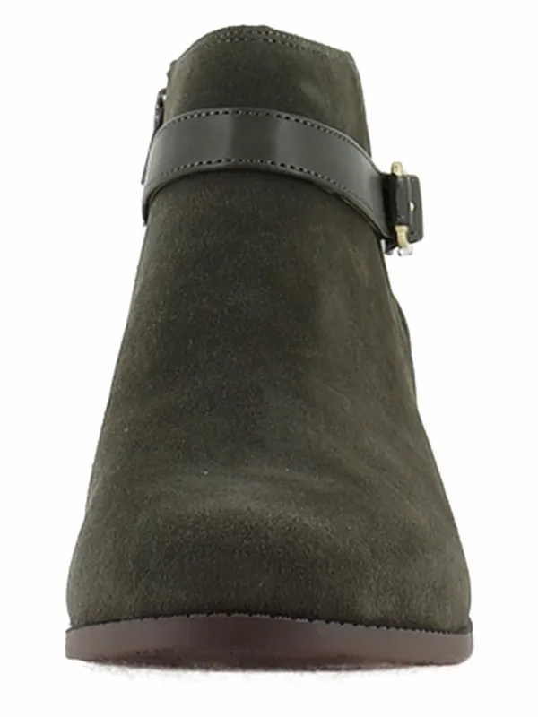 Vionic NWOB Women's Olive Green Suede Ankle Boot with Buckle Strap Size 6.5 - Image 7